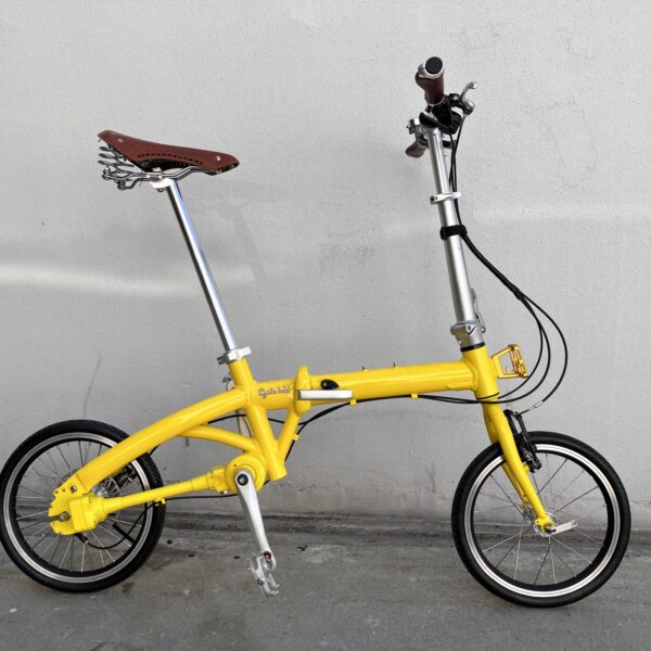 Cyclelah folding shaft bike 16โณ Yellow Bicycles