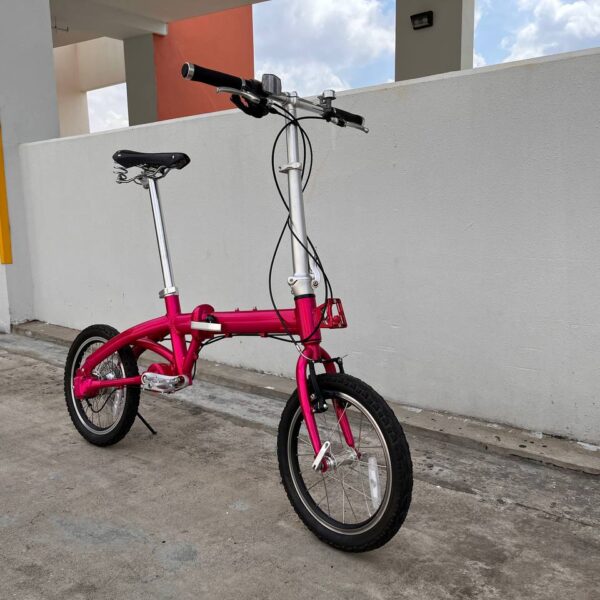 Cyclelah folding shaft bike 16″ Hot Pink